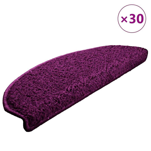 vidaXL Πατάκια για σκάλες 30 τεμάχια Βιολετί 65x21x4 cm