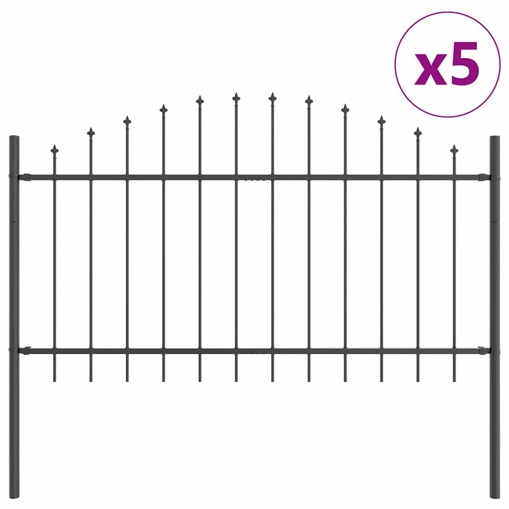 vidaXL Φράχτης Κήπου WOERDEN 5 τμχ. 170 x 140 εκ Γκρι