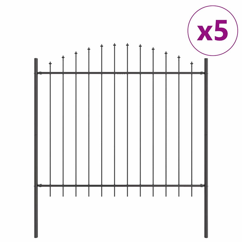 vidaXL Φράχτης Κήπου WOERDEN 5 τμχ. 170 x 190 cm Γκρι