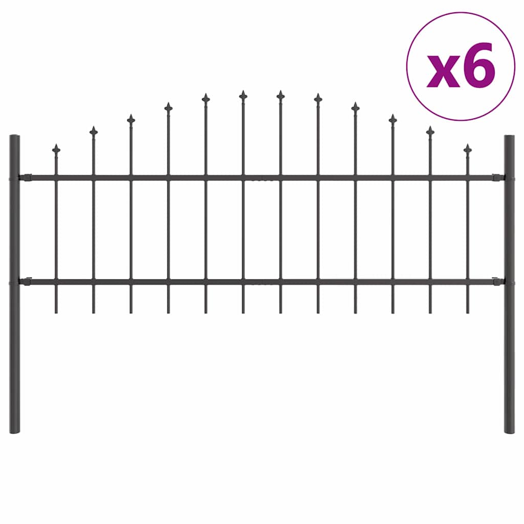 vidaXL Φράχτης Κήπου WOERDEN 6 τμχ. 170 x 115 εκ Γκρι