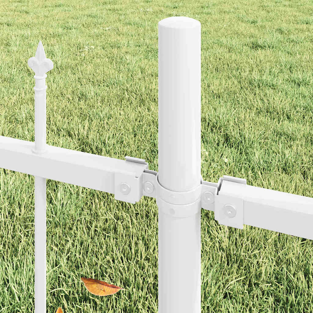 Fence Κήπου vidaXL με Θόλο Λευκό 5,1x1 μ Χάλυβας