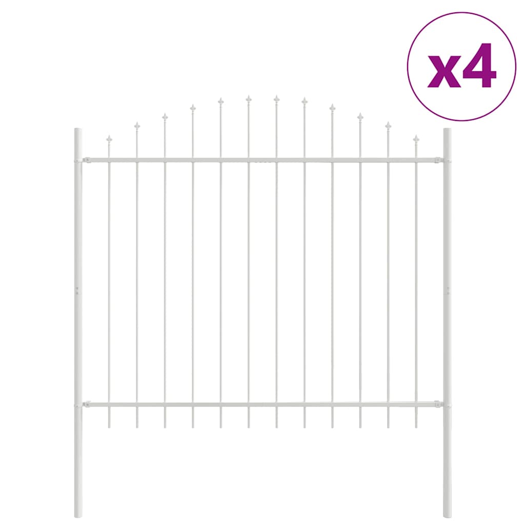vidaXL Φράχτης Κήπου WOERDEN 4 τμχ. 170 x 190 cm Λευκό