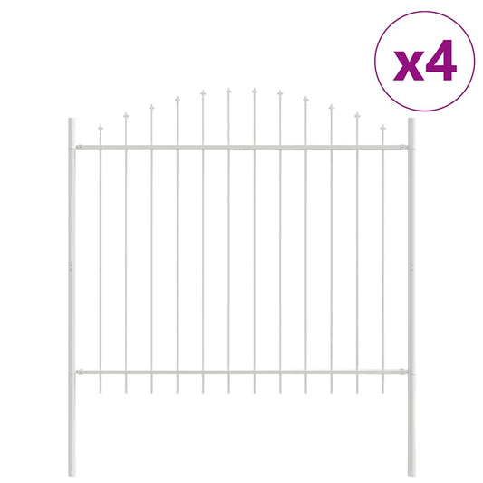 vidaXL Φράχτης Κήπου WOERDEN 4 τμχ. 170 x 190 cm Λευκό
