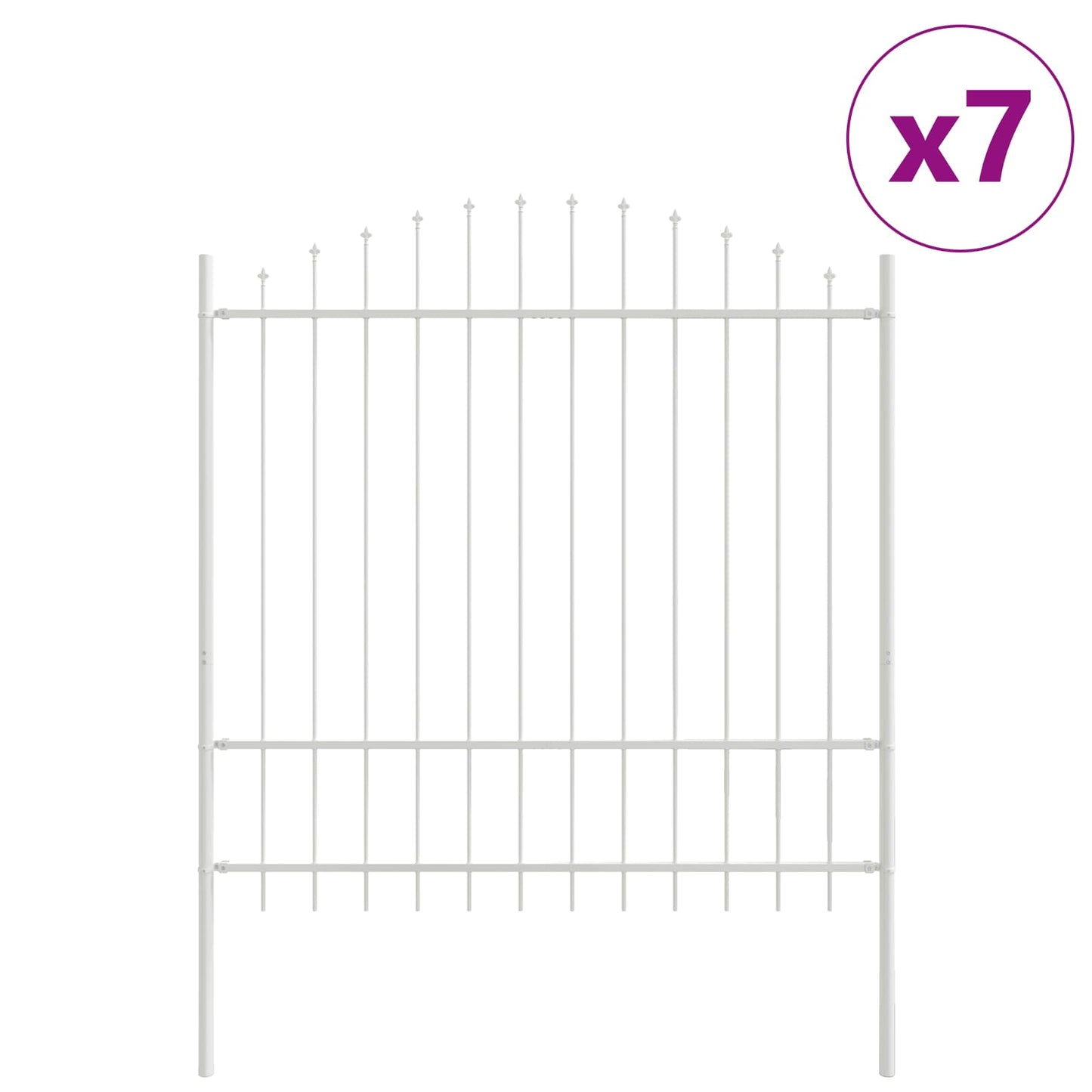 vidaXL Φράχτης Κήπου WOERDEN 7 τμχ. 170 x 215 cm Λευκό