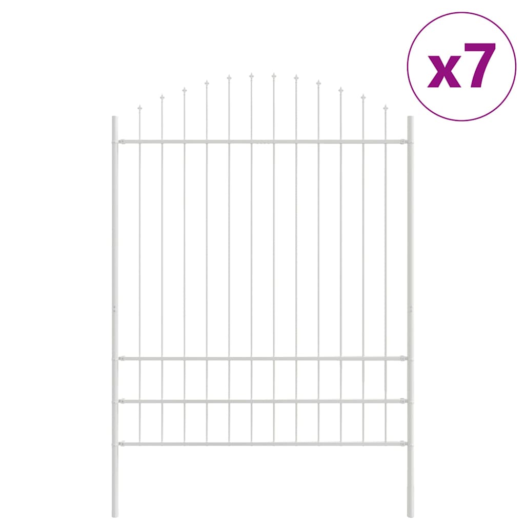 vidaXL Φράχτης Κήπου Λευκό 1190 x 200 εκ. Χάλυβας με επίστρωση πούδρας