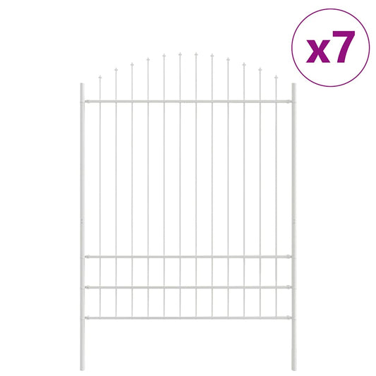 vidaXL Φράχτης Κήπου Λευκό 1190 x 200 εκ. Χάλυβας με επίστρωση πούδρας