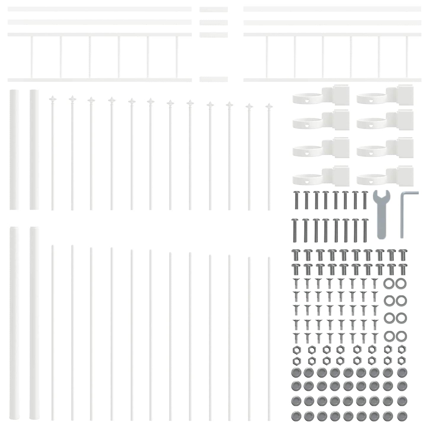 vidaXL Φράχτης Κήπου WOERDEN 7 pcs 170 x 225 cm Λευκό