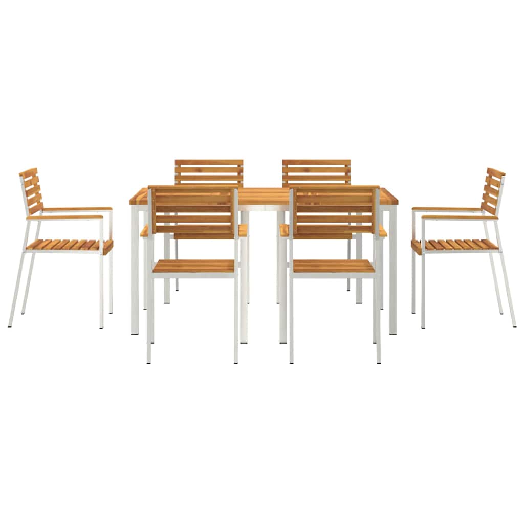 Σετ Φαγητού Κήπου 7 τεμαχίων vidaXL Μασίφ Ξύλο Ακακίας