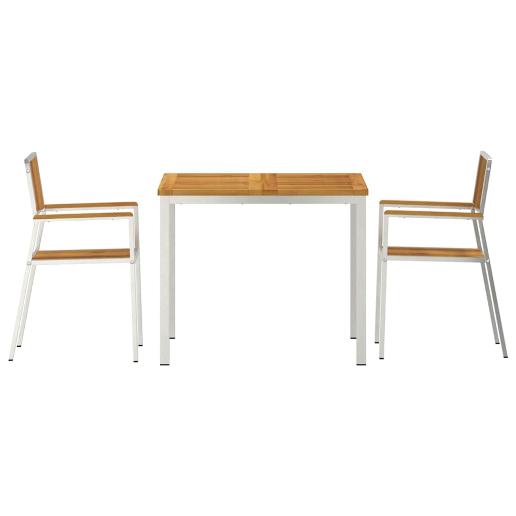 Σετ Φαγητού Κήπου vidaXL 3 Κομματιών Στερεού Ξύλου Ακακίας