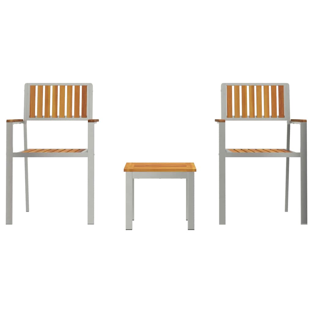 Σετ τραπεζαρίας κήπου vidaXL 3 τμχ Μασίφ Ξύλο Ακακίας