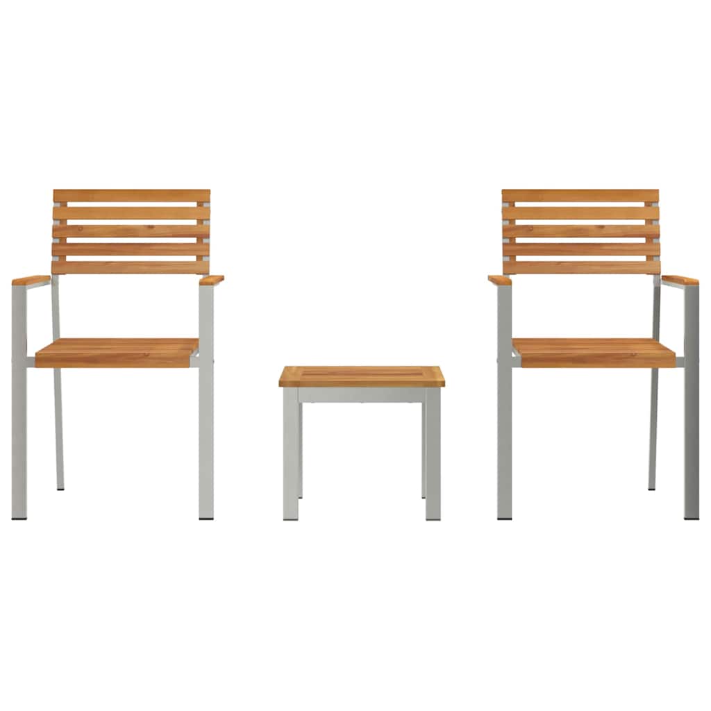 vidaXL Σετ Τραπεζαρίας 3 Τεμαχίων Μασίφ Ξύλο Τεχέν