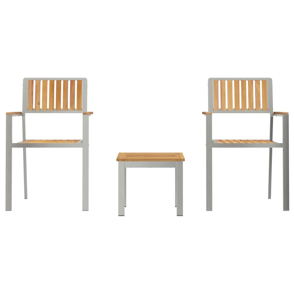 vidaXL Σετ Εξωτερικής Τραπεζαρίας 3 Τεμαχίων Μασίφ Ξύλο Τικ