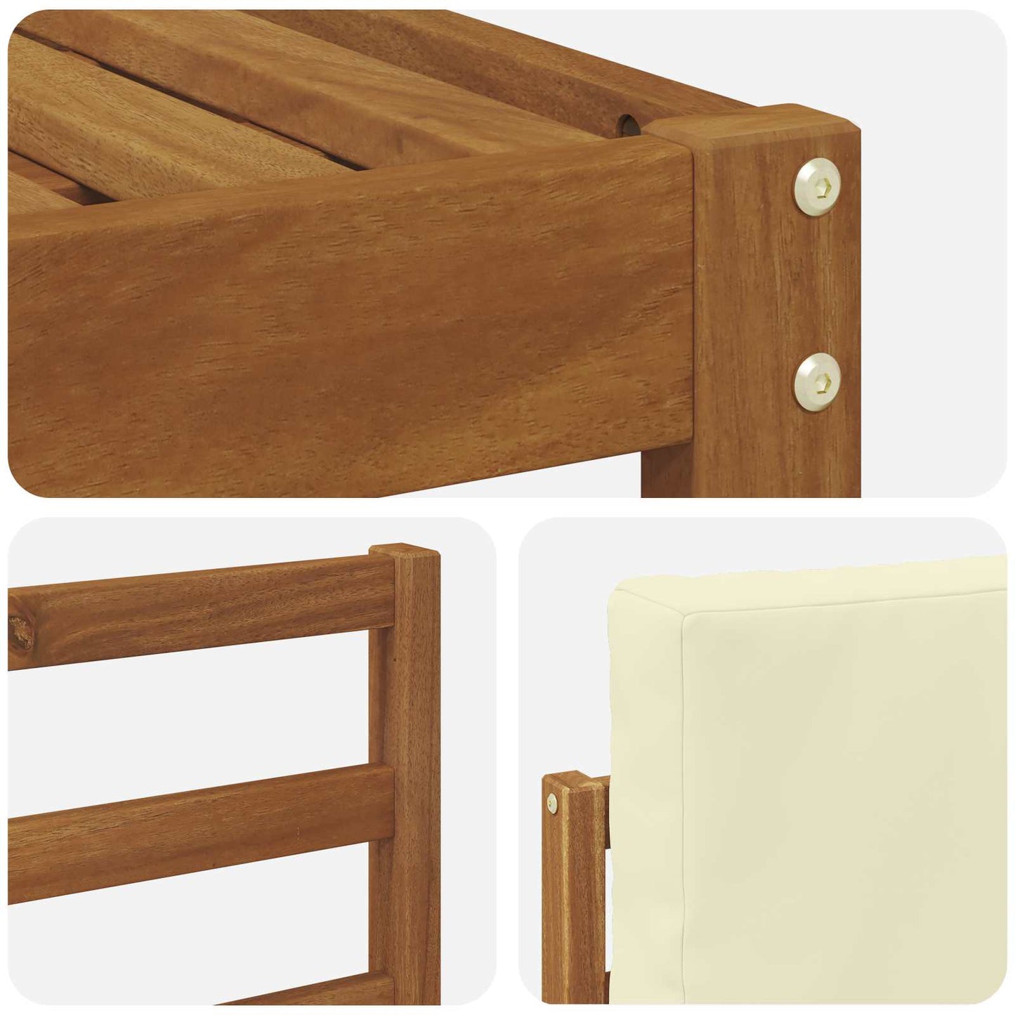 vidaXL Σειρά Καναπέ Εξωτερικού με μαξιλάρι 8 pcs Φυσικό και Κρέμα