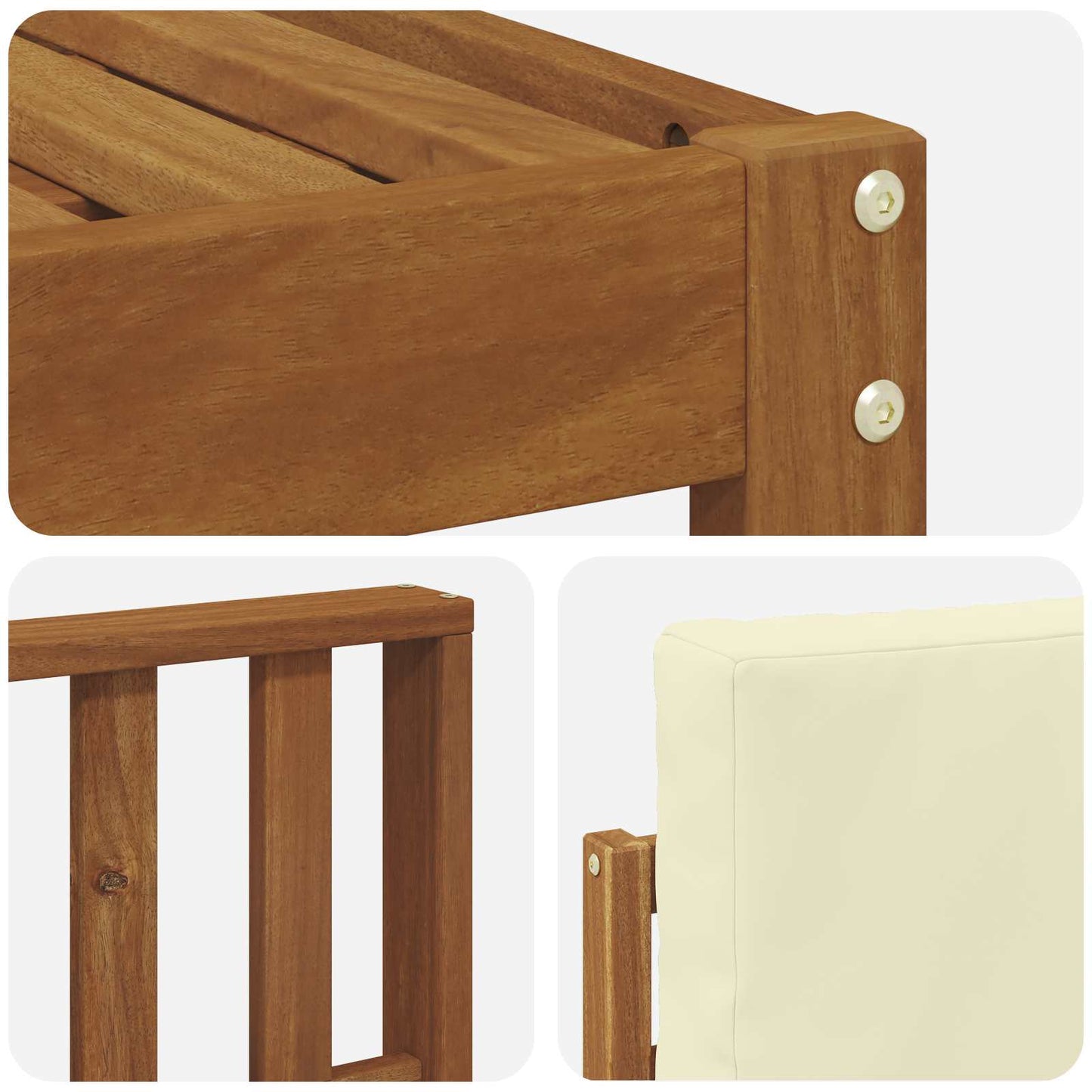 vidaXL Σειρά Καναπέ Εξωτερικού με μαξιλάρι 8 pcs Φυσικό και Κρέμα