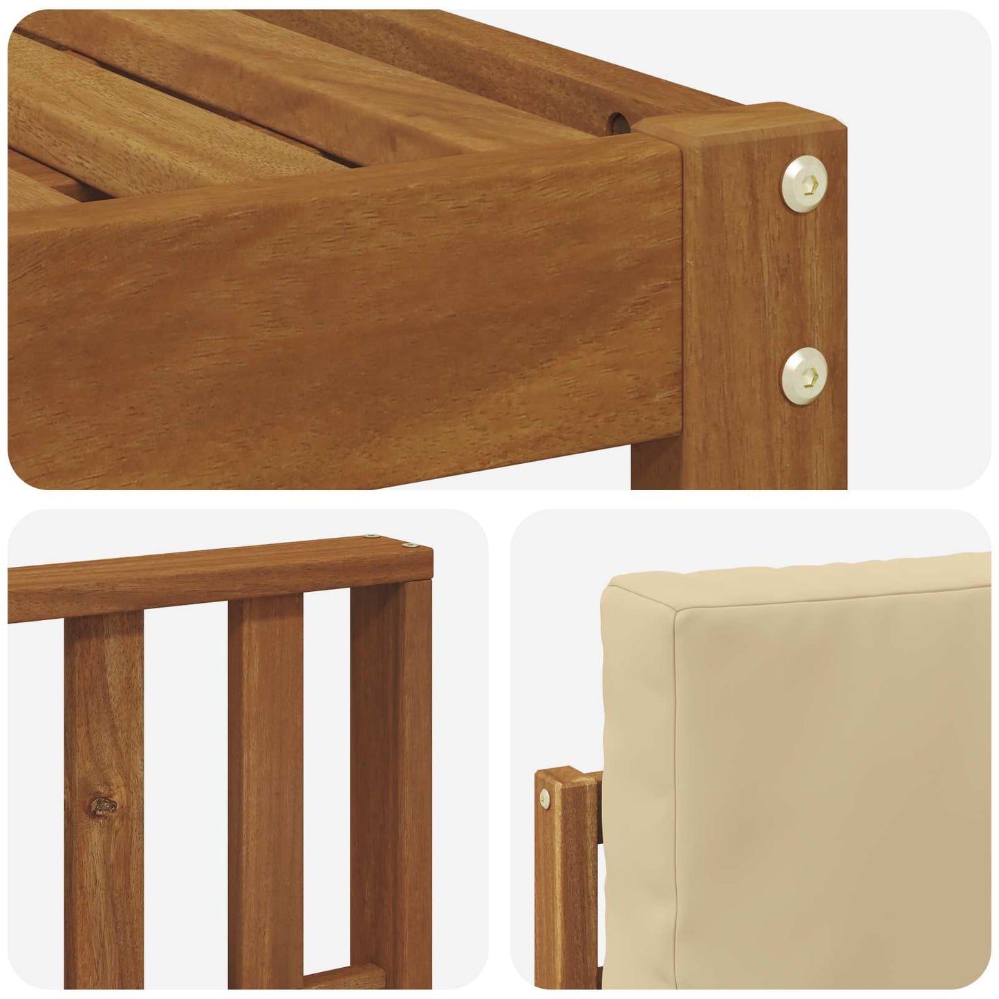 vidaXL Σειρά Καναπέ Εξωτερικού με μαξιλάρι 8 pcs Φυσικό και Μπεζ