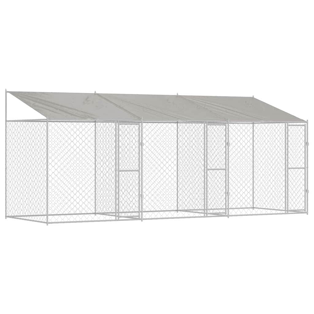 Κλουβί σκύλου Ασημί 600 x 200 x 256 εκ. Επικαλυμμένος Χάλυβας