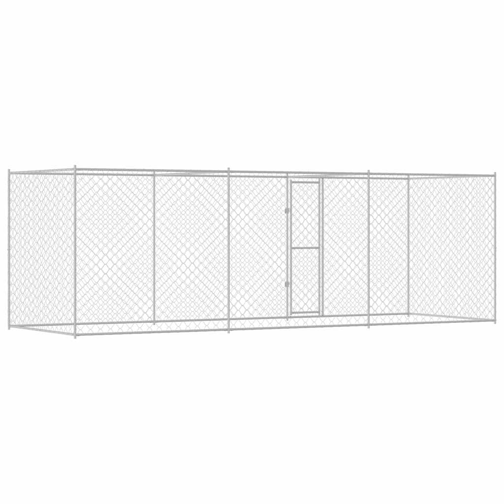 Κλουβί σκύλου Ασημί 600 x 200 x 256 εκ. Επικαλυμμένος Χάλυβας