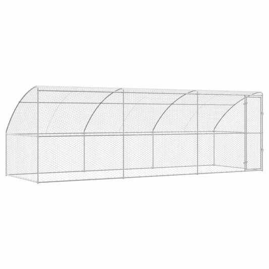 vidaXL Κλουβί Σκύλου με αποθήκευση 3 pcs Ασημί 6 x 2 x 2 m Ατσάλι