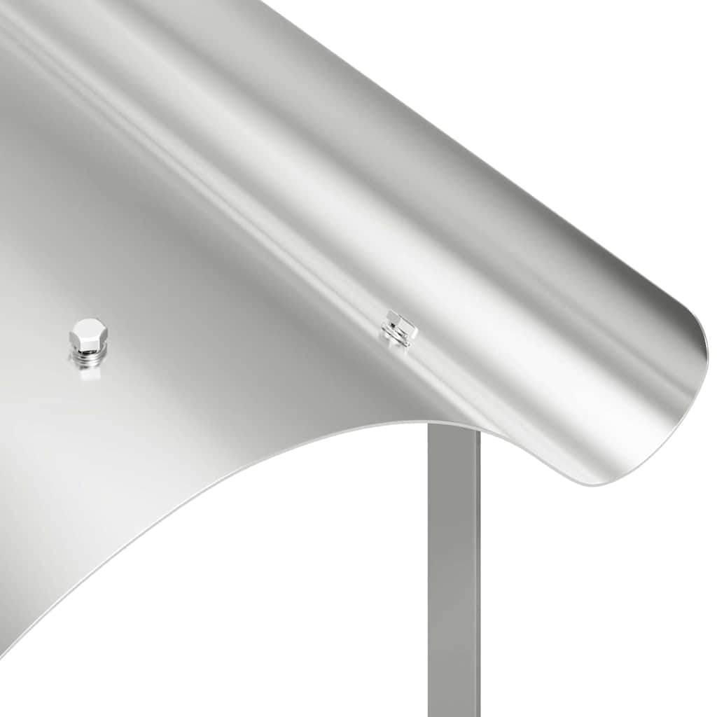 vidaXL Καπέλο τζακιού Ασημί 59.5 x 50 x 36.5 cm Ανοξείδωτο ατσάλι