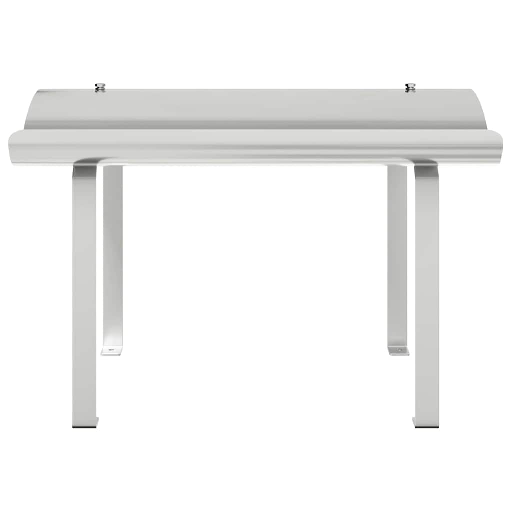 vidaXL Καπέλο τζακιού Ασημί 59.5 x 50 x 36.5 cm Ανοξείδωτο ατσάλι