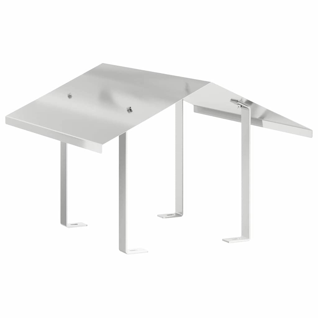 vidaXL Καπνοδόχος Ασημί 50 x 50 x 37 εκ Ανοξείδωτο ατσάλι