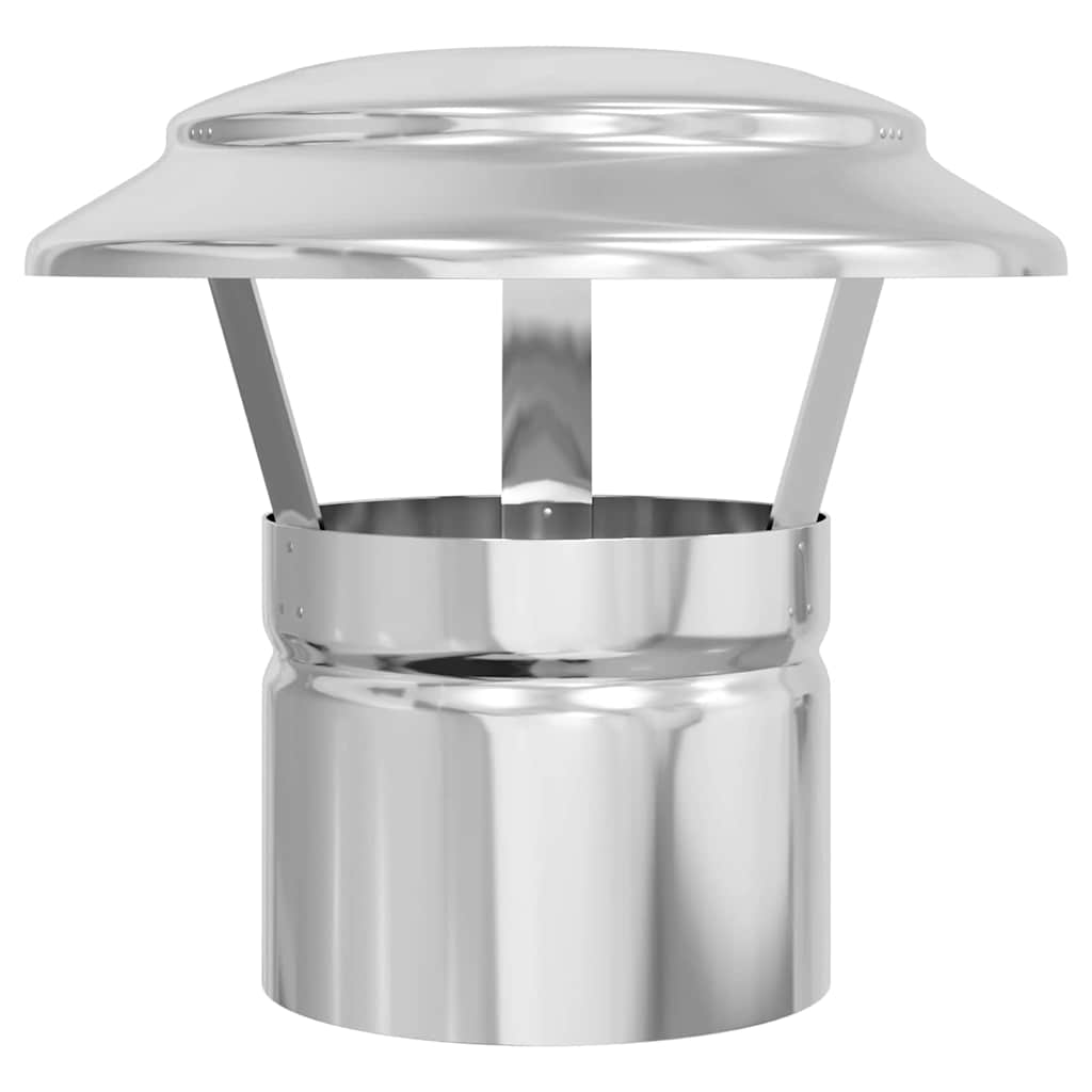 vidaXL Κάλυμμα Βροχής Καμινάδας Ασημί 20 x 20 x 18 εκ.