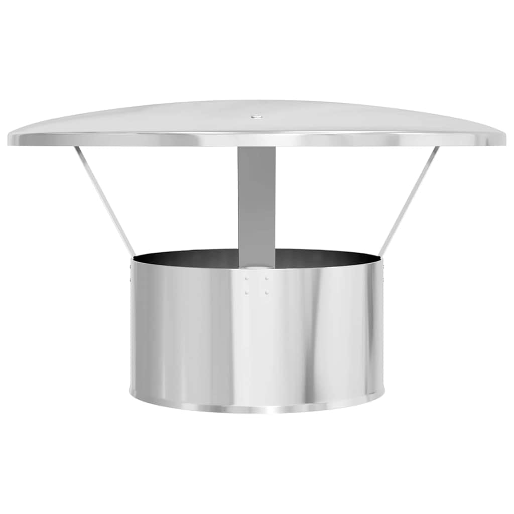 vidaXL Κάλυμμα Βροχής Καμινάδας Ασημί 35 x 35 x 20 εκ