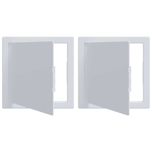 vidaXL Πίνακες Πρόσβασης 2 pcs Λευκό 15 x 15 εκ ΑΒΣ Πλαστικό