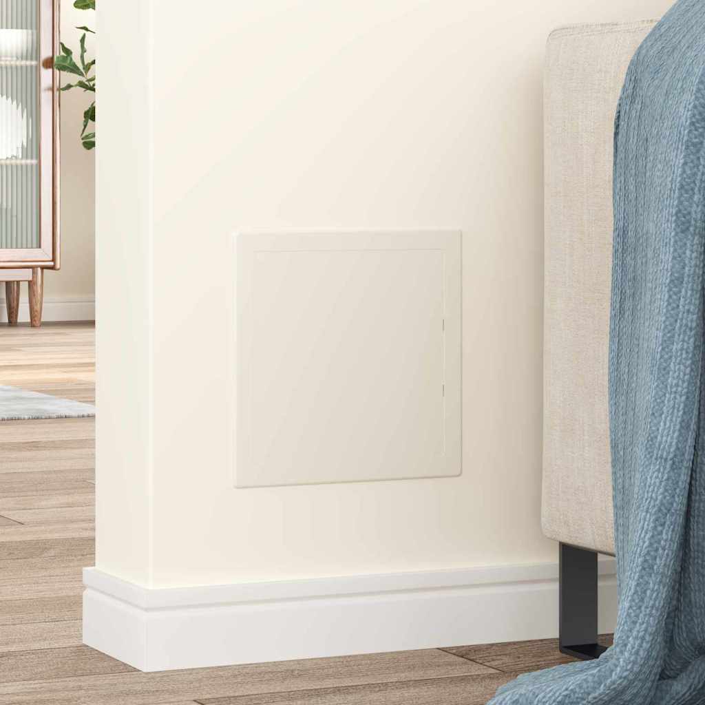 vidaXL Panels Πρόσβασης 2 τεμ Λευκό κρεβάτι col.γκρι, ανθρακούχο + οροφή ανθρακούχο, ndark ασημί σωλήνας ως δείγμα και σύνδεσμος ABS Πλαστικό
