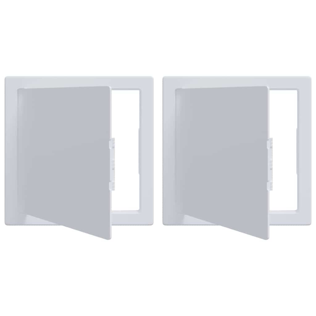 vidaXL Panels Πρόσβασης 2 τεμ Λευκό κρεβάτι col.γκρι, ανθρακούχο + οροφή ανθρακούχο, ndark ασημί σωλήνας ως δείγμα και σύνδεσμος ABS Πλαστικό