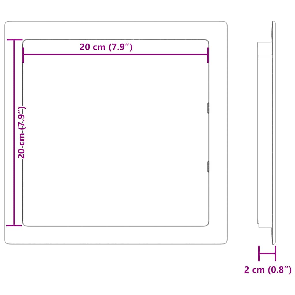 vidaXL Panels Πρόσβασης 2 τεμ Λευκό κρεβάτι col.γκρι, ανθρακούχο + οροφή ανθρακούχο, ndark ασημί σωλήνας ως δείγμα και σύνδεσμος ABS Πλαστικό