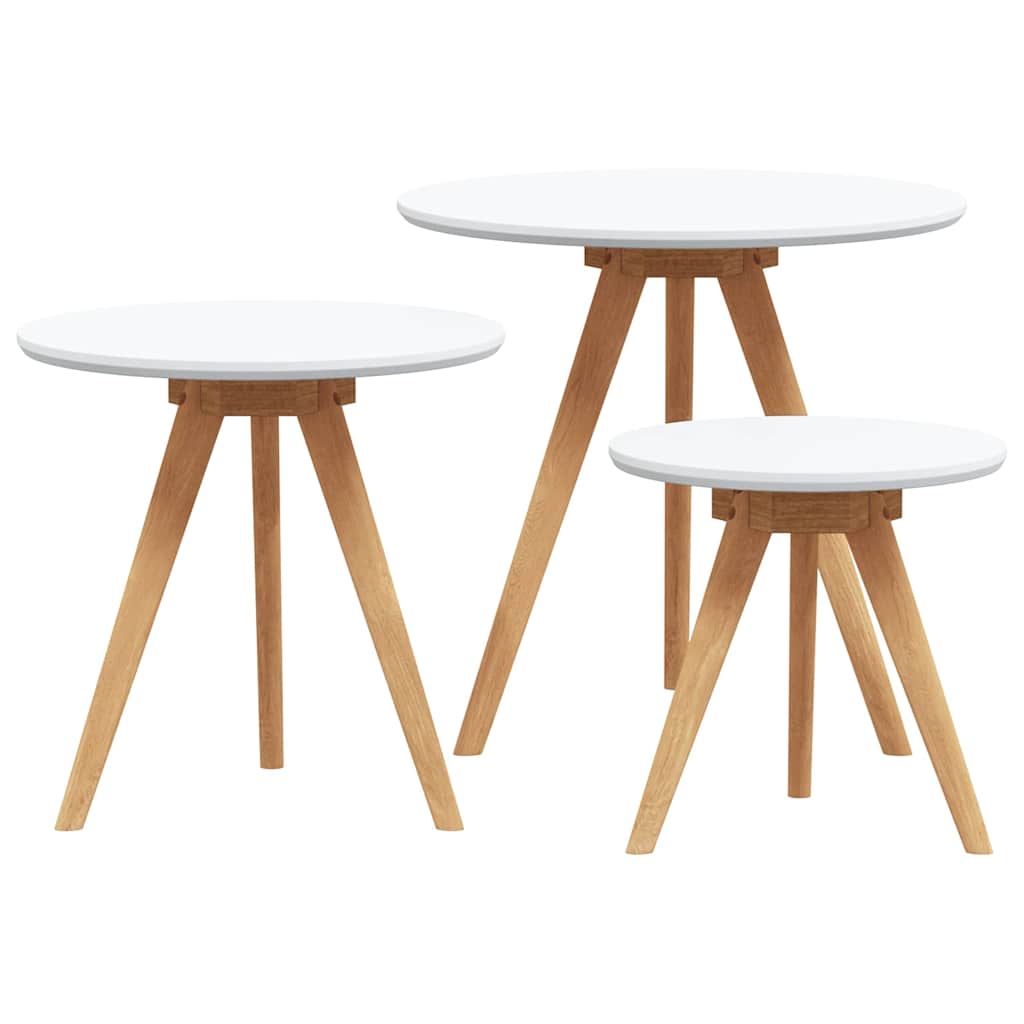 Σετ Τραπεζιών Καφέ vidaXL από Στερεό Ξύλο Καρυδιάς και Μηχανικά Ξύλα