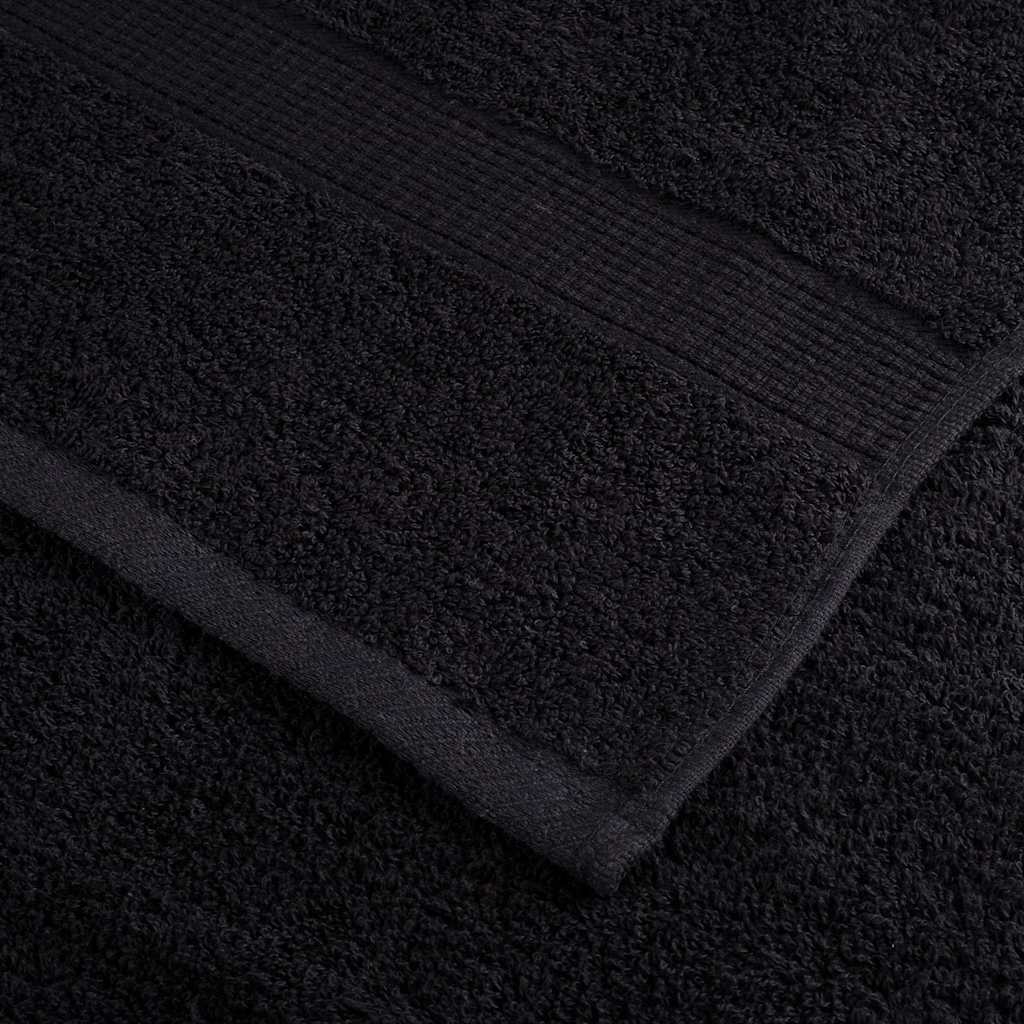 vidaXL Πετσέτα Επισκεπτών SOLUND 25 pcs Μαύρο 100 x 150 cm 550 gsm