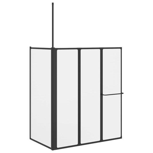 vidaXL Διαχωριστικό ντους Λευκό 120 x 70 x 137 εκ. Αλουμίνιο