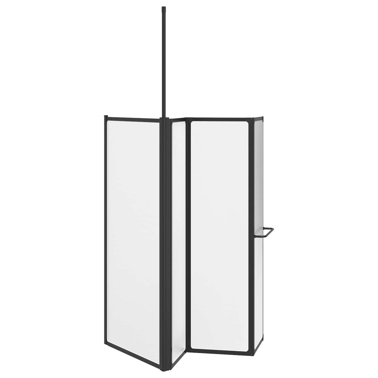 vidaXL Διαχωριστικό ντους Λευκό 120 x 70 x 137 εκ. Αλουμίνιο