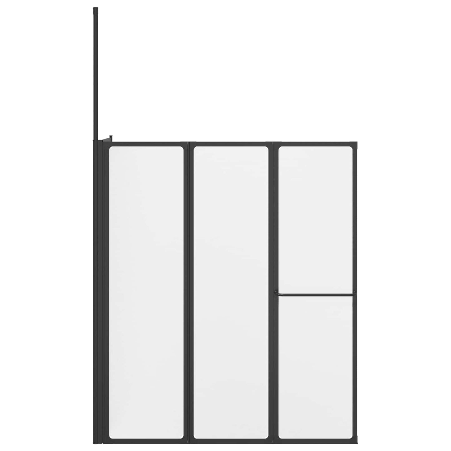 vidaXL Διαχωριστικό ντους Λευκό 120 x 70 x 137 εκ. Αλουμίνιο