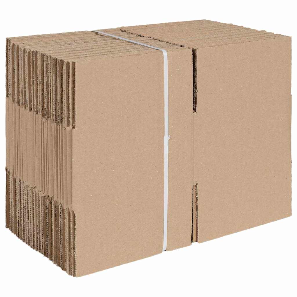 vidaXL Πτυσσόμενο Κουτί 50 pcs Φυσικό 15 x 15 x 8 εκ. Χαρτόνι