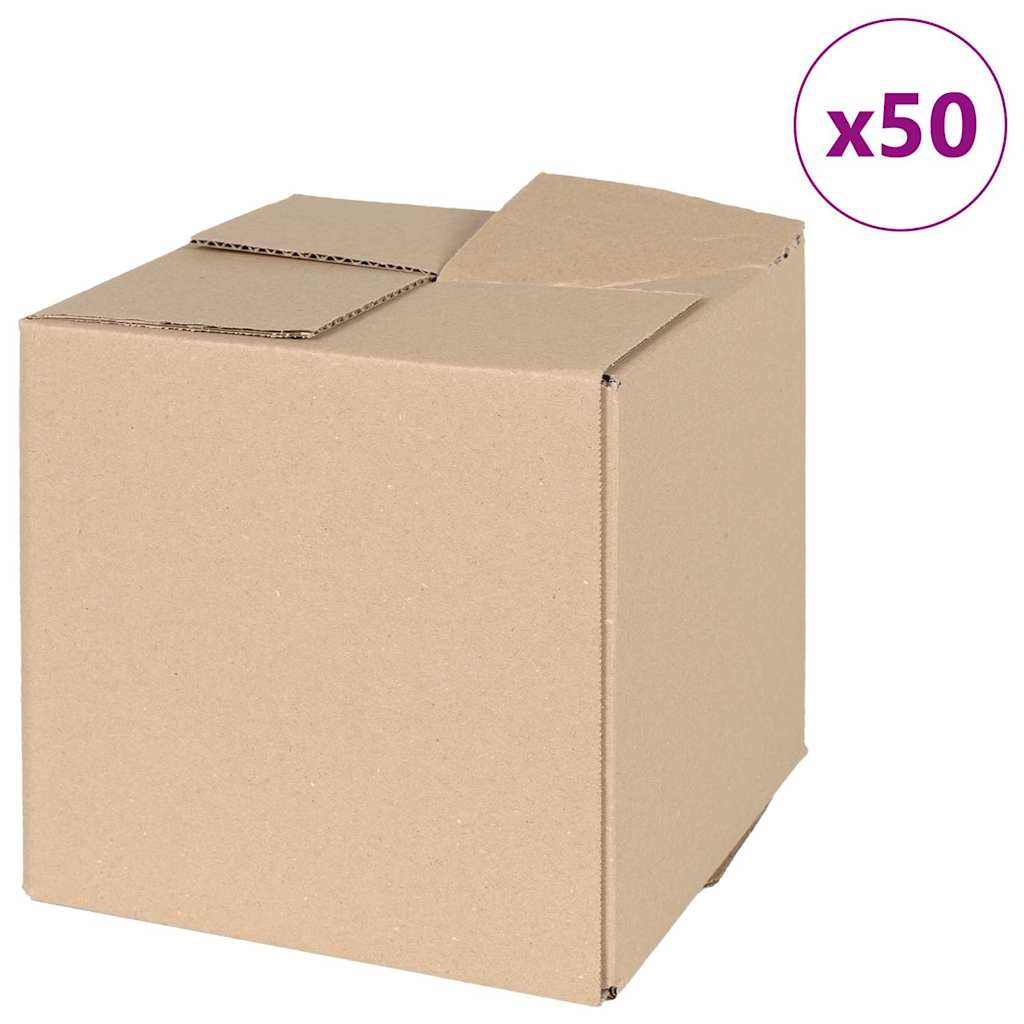 vidaXL Πτυσσόμενο Κουτί 50 pcs Φυσικό 20 x 20 x 20 εκ. Χαρτόνι