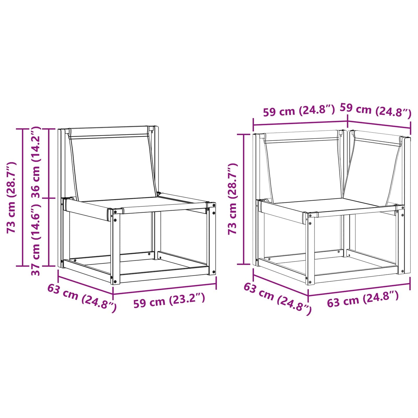 vidaXL Σειρά Καναπέ Εξωτερικού με μαξιλάρι 7 pcs Φυσικό και Κρέμα