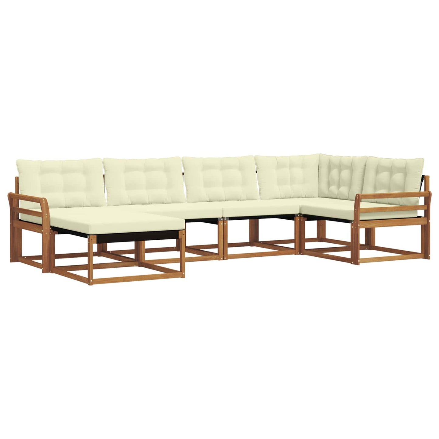vidaXL Σειρά Καναπέ Εξωτερικού με μαξιλάρι 18 pcs Φυσικό και Κρέμα