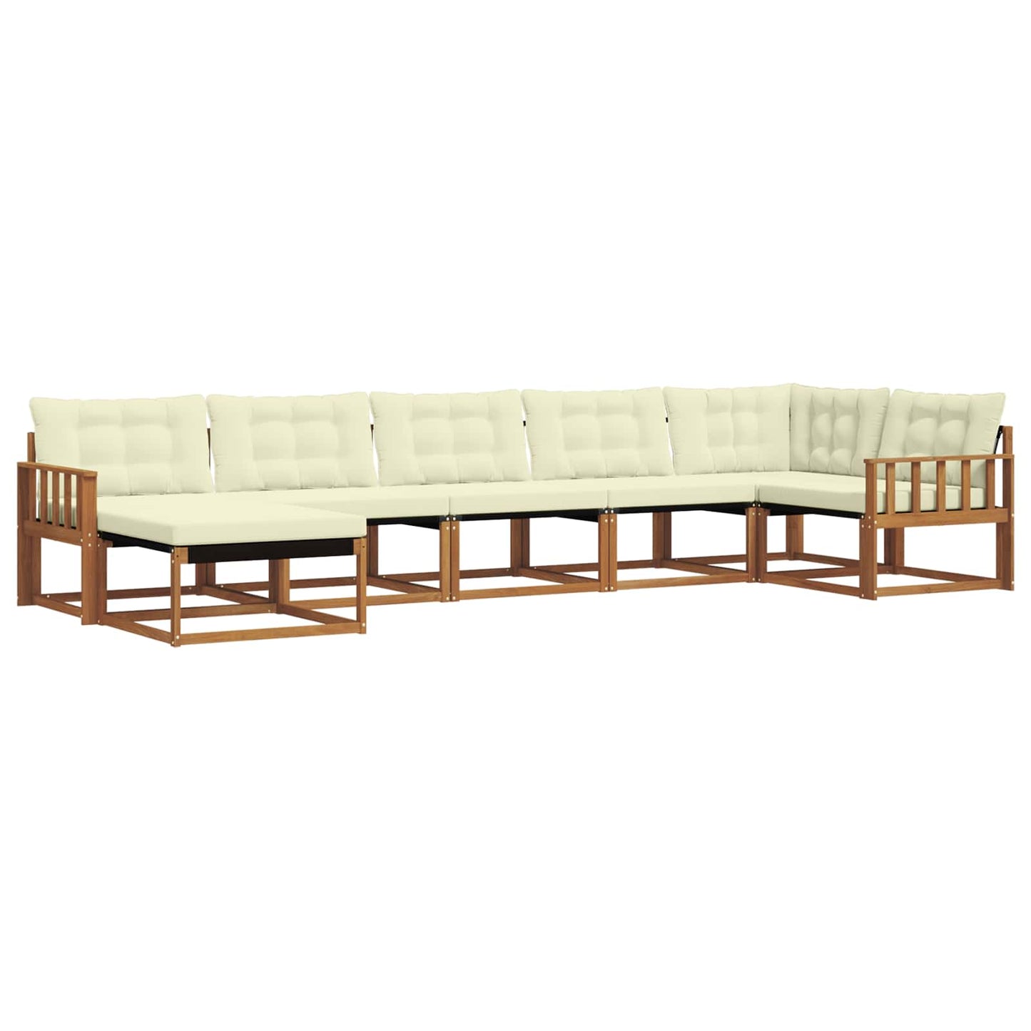 vidaXL Σειρά Καναπέ Εξωτερικού με μαξιλάρι 21 pcs Φυσικό και Κρέμα