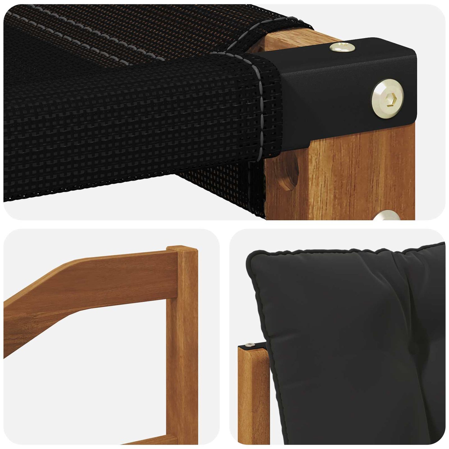 vidaXL Σειρά Καναπέ Εξωτερικού με μαξιλάρι 21 pcs Φυσικό και Μαύρο