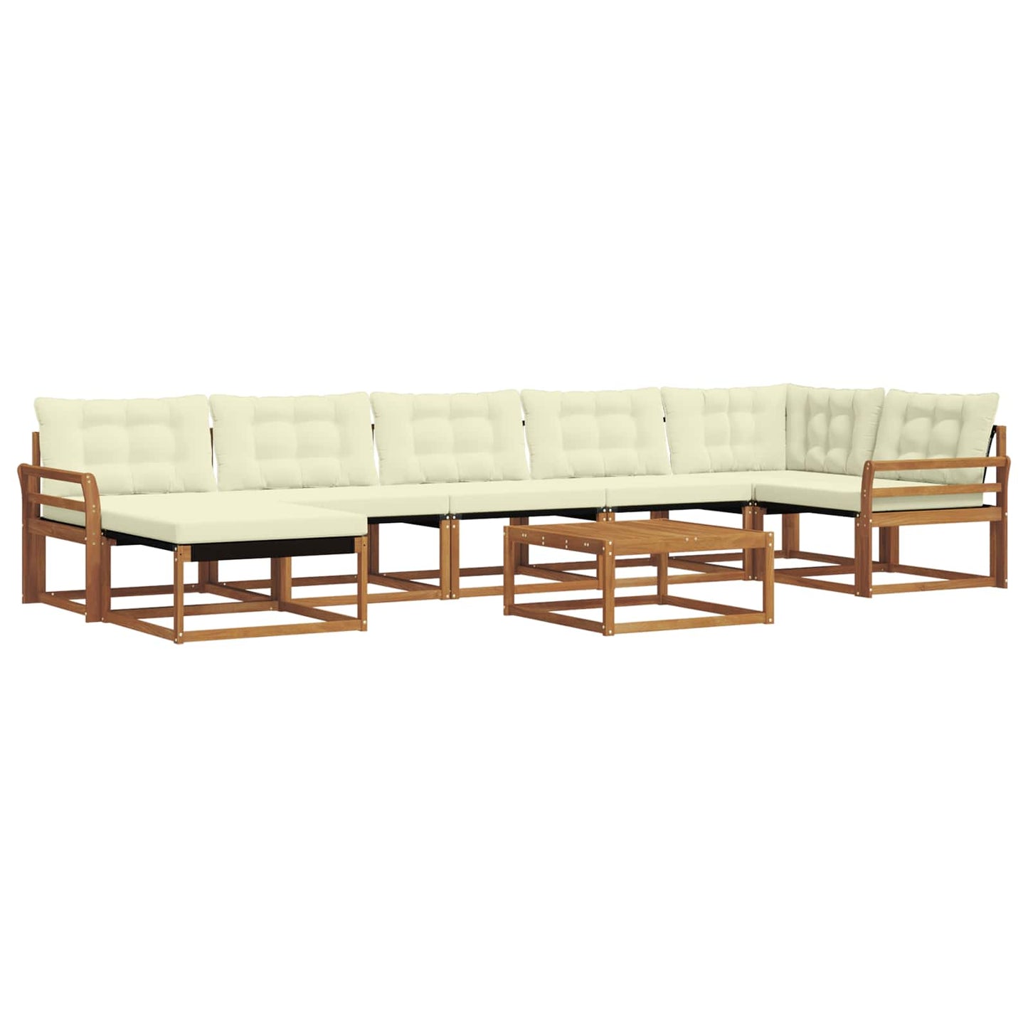 vidaXL Σειρά Καναπέ Εξωτερικού με μαξιλάρι 22 pcs Φυσικό και Κρέμα