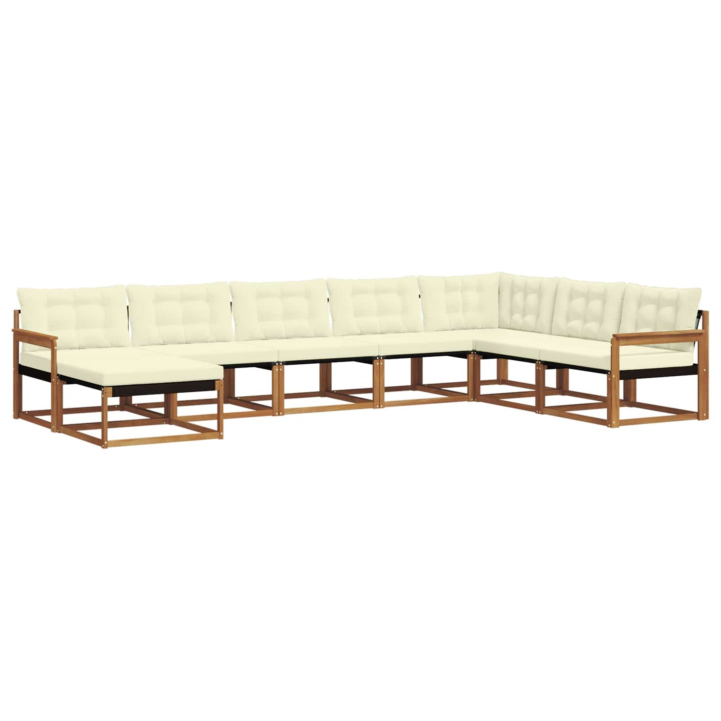 vidaXL Σειρά Καναπέ Εξωτερικού με μαξιλάρι 24 pcs Φυσικό και Κρέμα