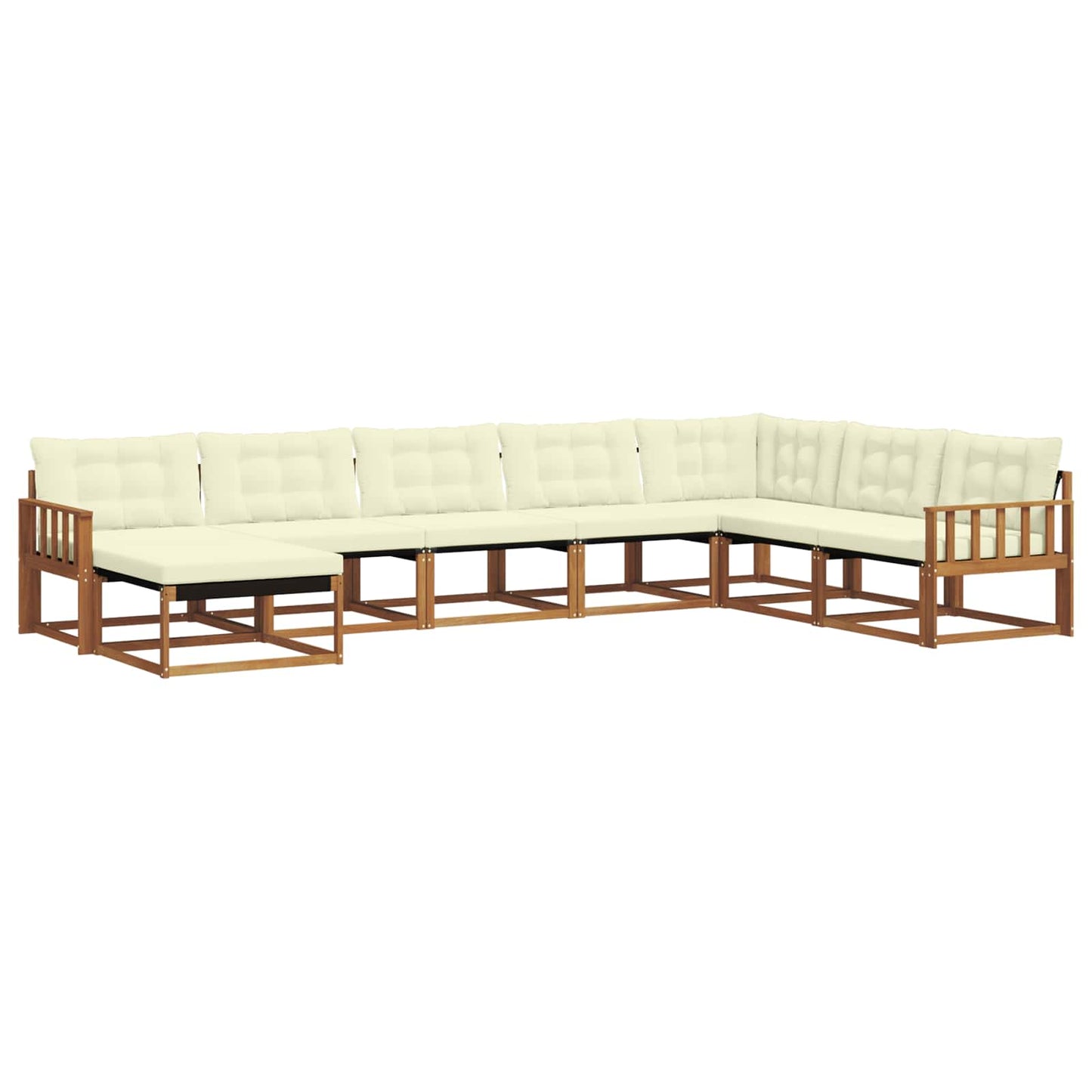 vidaXL Σειρά Καναπέ Εξωτερικού με μαξιλάρι 24 pcs Φυσικό και Κρέμα
