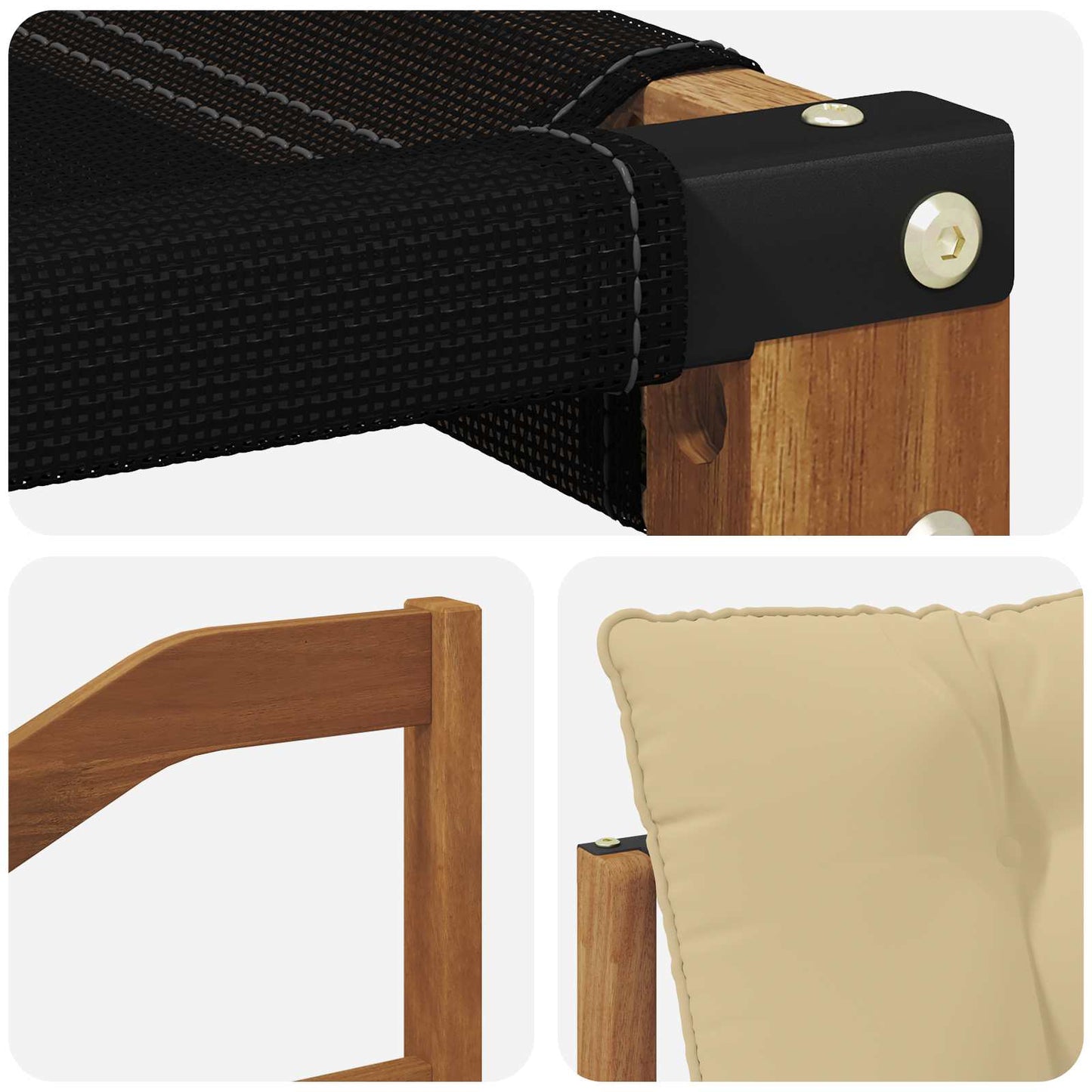 vidaXL Σειρά Καναπέ Εξωτερικού με μαξιλάρι 7 pcs Φυσικό και Μπεζ