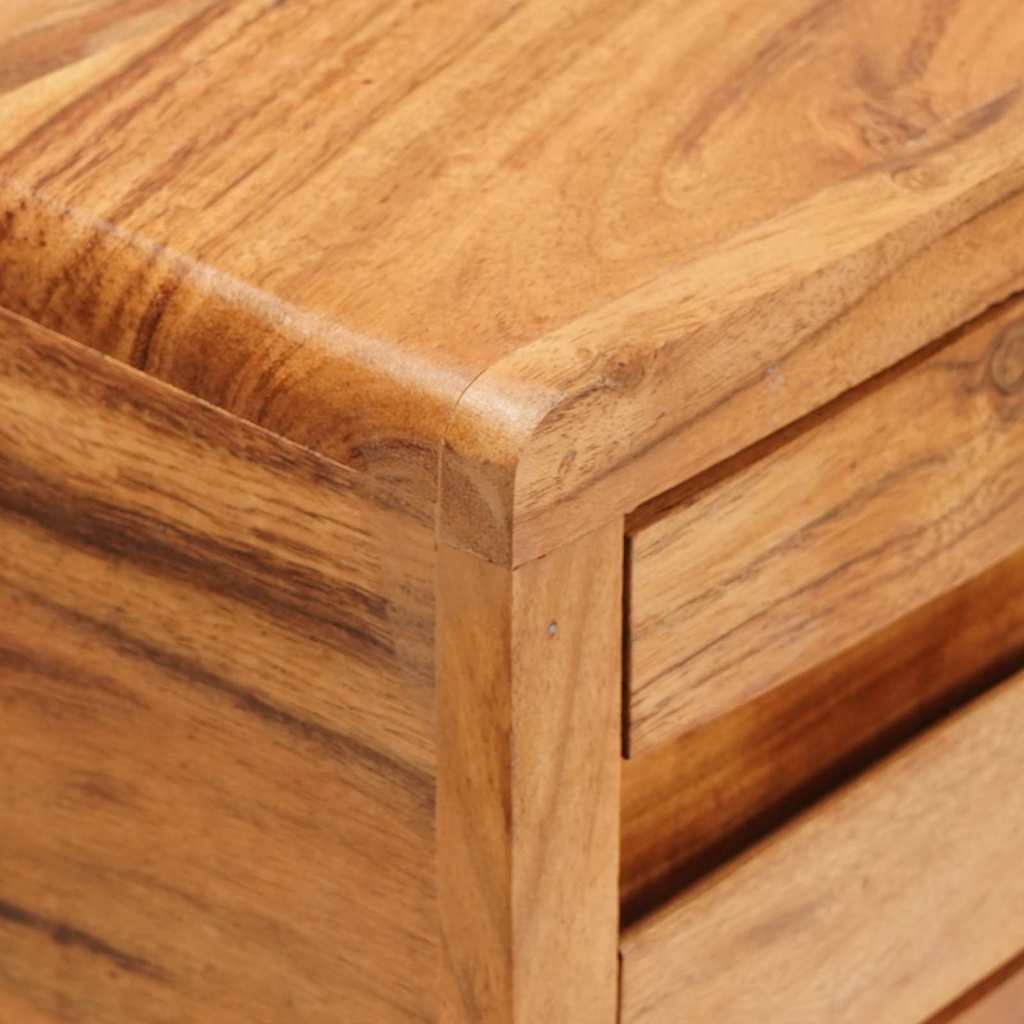 vidaXL Τραπέζι κονσόλας Καφέ 110 x 30 x 80 εκ Στερεό Ξύλο Ακακίας