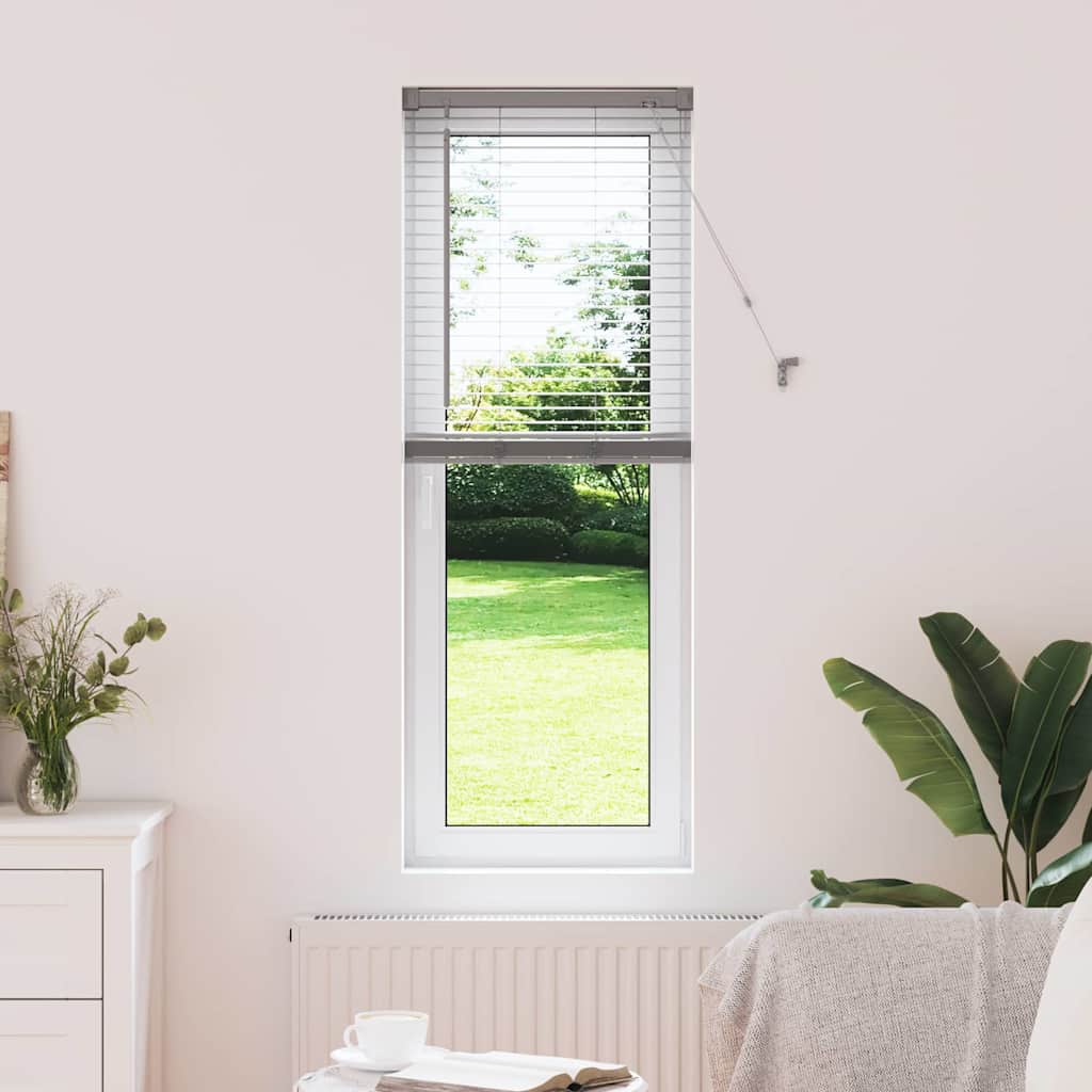 vidaXL Βενετσιάνικες Ρόδες Ασημί 130 x 40 εκ Αλουμίνιο