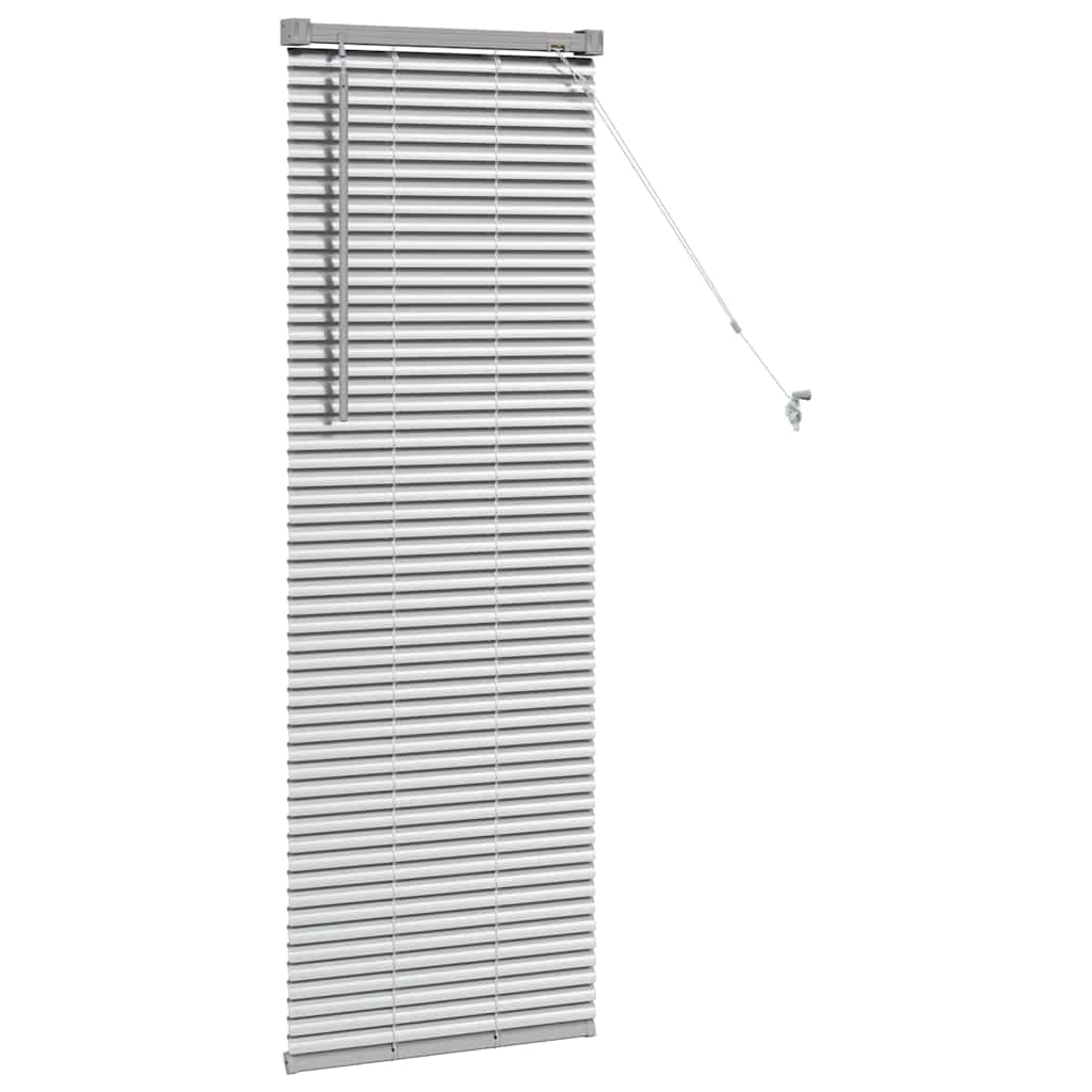 vidaXL Βενετσιάνικες Ρόδες Ασημί 130 x 40 εκ Αλουμίνιο
