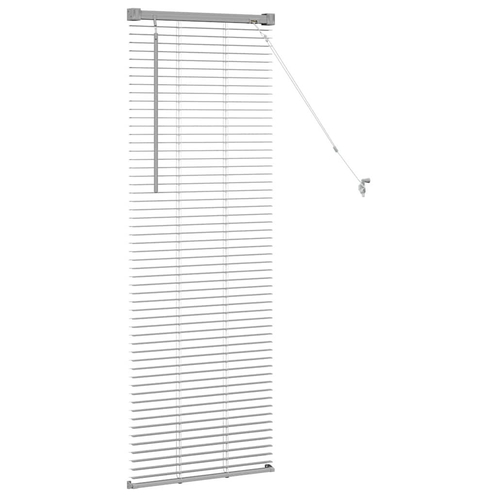 vidaXL Βενετσιάνικες Ρόδες Ασημί 130 x 40 εκ Αλουμίνιο